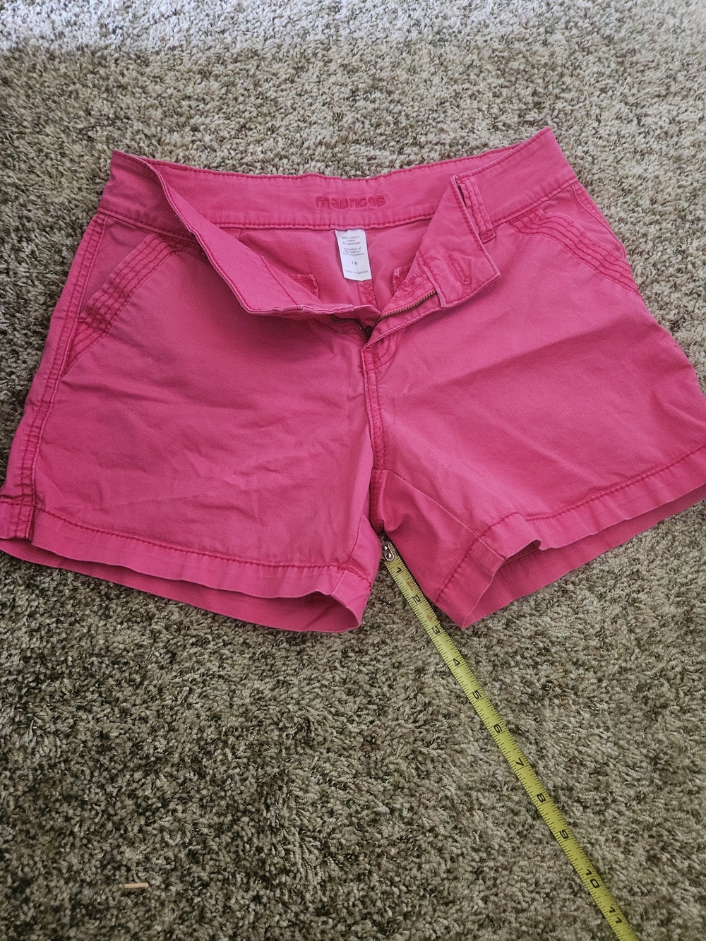 Maurices Hot Pink Cotton Bermuda Shorts